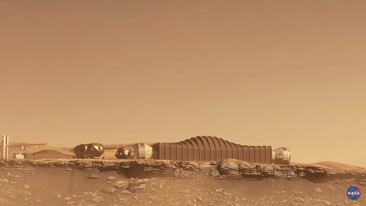 Concept art of NASA Mars habitat